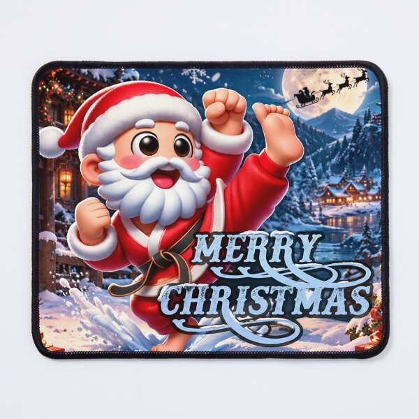 Item preview, Merry Christmas Santa Karate Kung Fu Martial Arts Holiday Adventure designed and sold by Fei Long Design Hub.