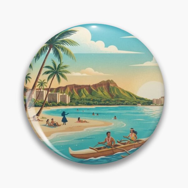Item preview,  Aloha Hawaii Vintage Travel Poster – Tropical Island Paradise designed and sold by ElartedeNoel.