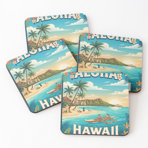 Item preview,  Aloha Hawaii Vintage Travel Poster – Tropical Island Paradise designed and sold by ElartedeNoel.