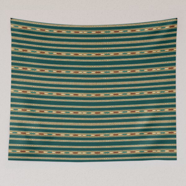 Item preview, Emerald Folk Stripe Pattern designed and sold by DansCreations42.