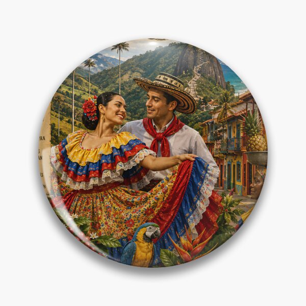 Item preview, Cartel de viaje de Colombia | Impresión de arte mural cultural Tierra de Diversidad designed and sold by alexcorporation.