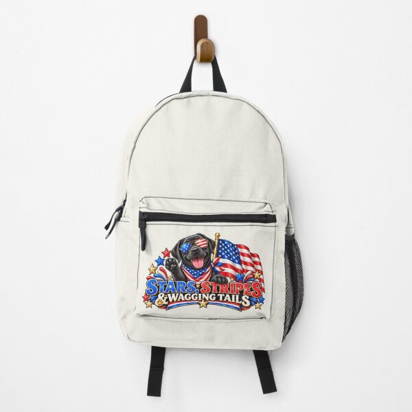 Item preview, Stars Stripes & Wagging Tails – Patriotic Black Lab designed and sold by HO•Designs.