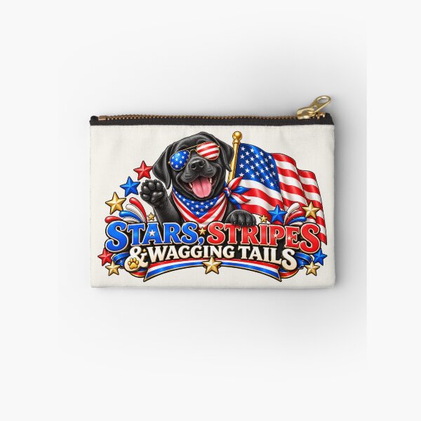 Item preview, Stars Stripes & Wagging Tails – Patriotic Black Lab designed and sold by HO•Designs.