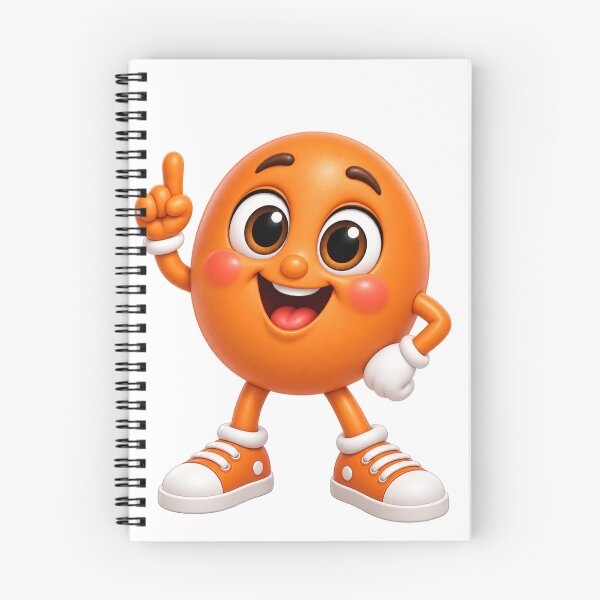 Item preview, Cute Orange Character – Fun Healthy Food Masco designed and sold by GoldenSparkleShop.
