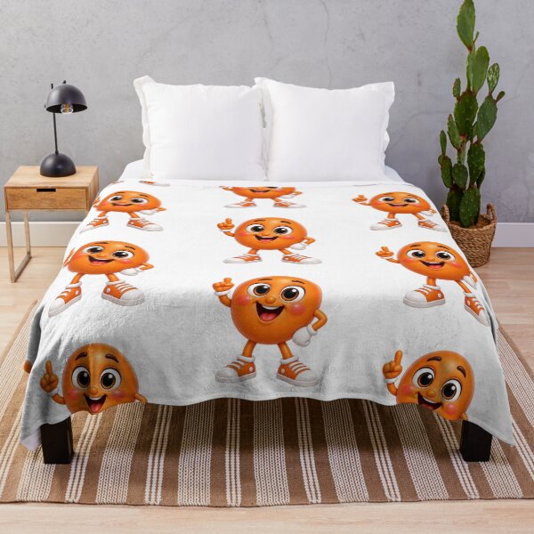 Item preview, Cute Orange Character – Fun Healthy Food Masco designed and sold by GoldenSparkleShop.