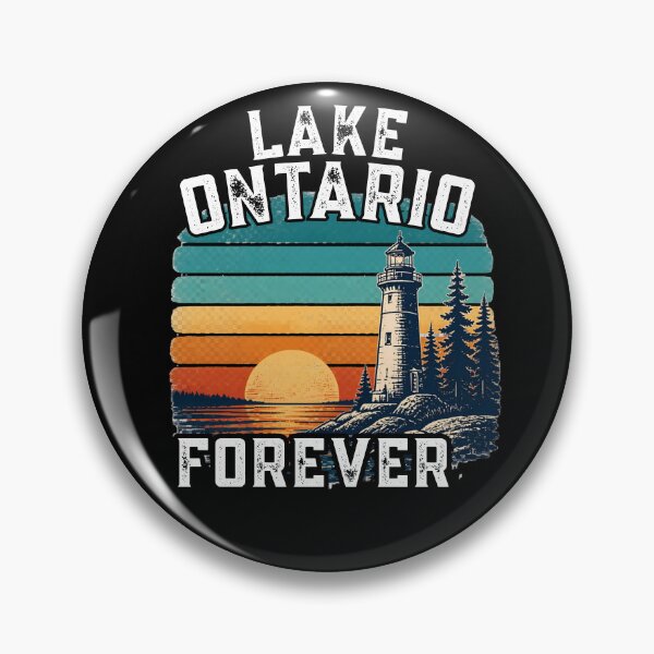 Item preview, Lake Ontario Forever Retro Sunset Horizon Lighthouse designed and sold by LeSoniPapaPrint.