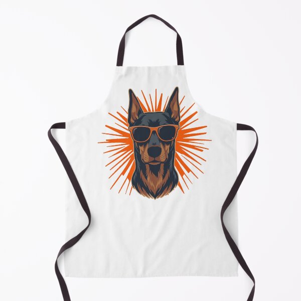 Item preview, Cool Doberman with Sunglasses – Retro Sunburst Design designed and sold by WilliegarciaRo.