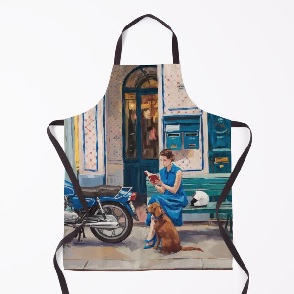 Item preview, Woman Reading with Her Dog, Impressionist Street Painting designed and sold by CARRAANN.