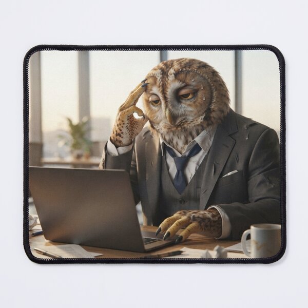Item preview, Corporate Burnout: The Exhausted Office Owl designed and sold by AfresStudio.