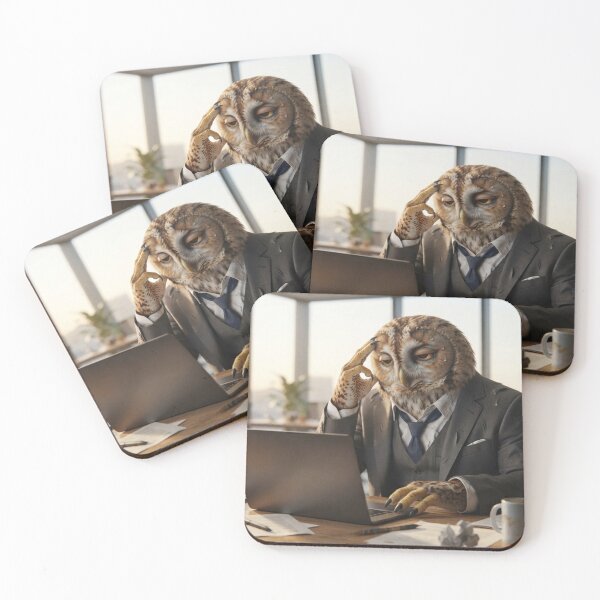 Item preview, Corporate Burnout: The Exhausted Office Owl designed and sold by AfresStudio.
