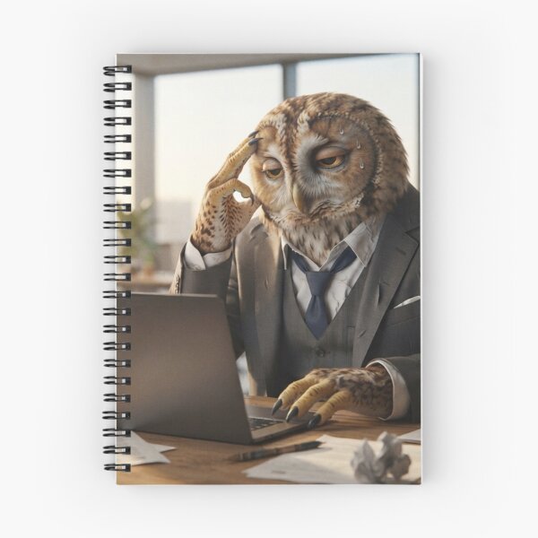 Item preview, Corporate Burnout: The Exhausted Office Owl designed and sold by AfresStudio.
