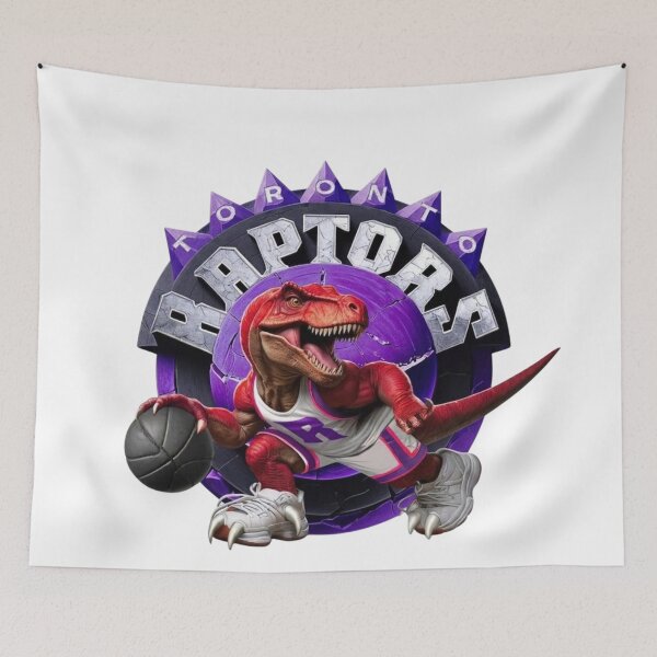 Item preview, Toronto Raptors Vintage Basketball Dinosaur Mascot Illustration designed and sold by BlasiseDS.
