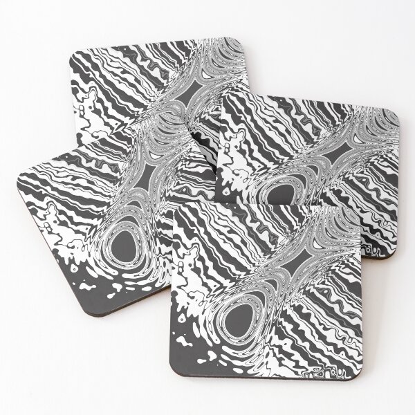 Item preview, Op Art Abstract Ocean Waves in Monochrome  designed and sold by cremedecolor.