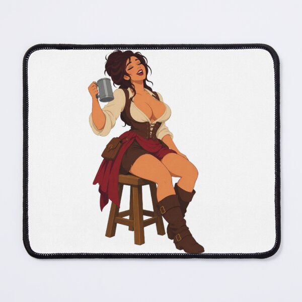 Item preview, Retro Tavern Pin Up Girl – Classic Cartoon Fantasy designed and sold by Hollow Moon Studios..