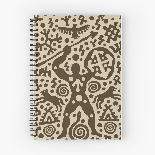 Item preview, Ancient Hunter Petroglyph Warrior Art designed and sold by RamyGallery.
