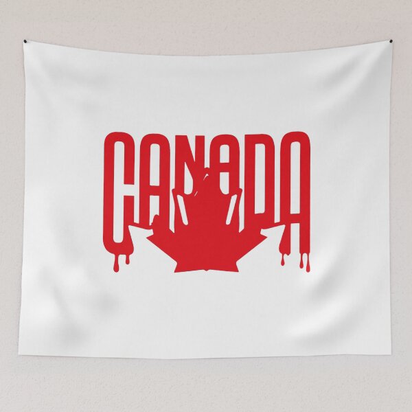Item preview, Drippy Canada Maple Leaf Typography T-Shirt Design designed and sold by kanjxtan.