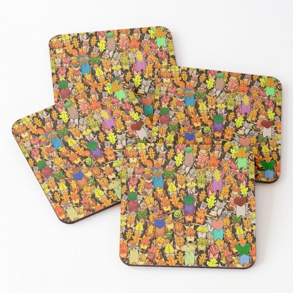 Item preview, Autumn Sprite Pattern: Hand-Drawn Leaf Spirits designed and sold by ILY-Smile.