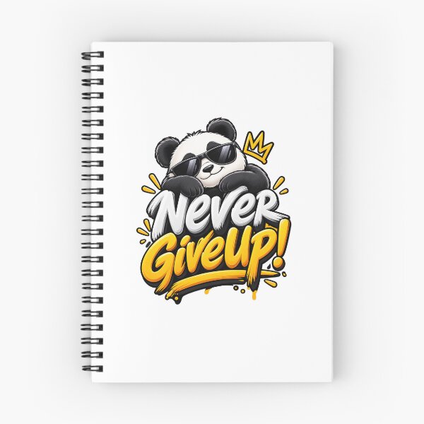 Item preview, Never Give Up Motivational Panda Design designed and sold by Syed Art ⭐⭐⭐⭐⭐.