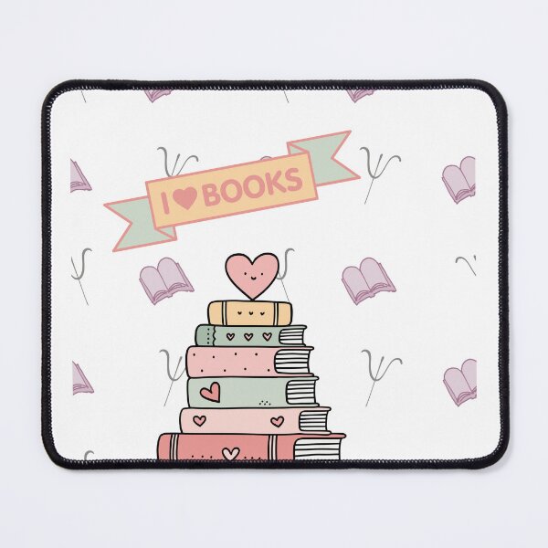 Item preview, I Love Books Cute Pastel Bookworm Reading Lovers designed and sold by Esraa-Arts.