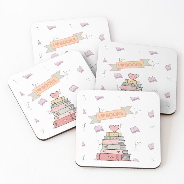 Item preview, I Love Books Cute Pastel Bookworm Reading Lovers designed and sold by Esraa-Arts.