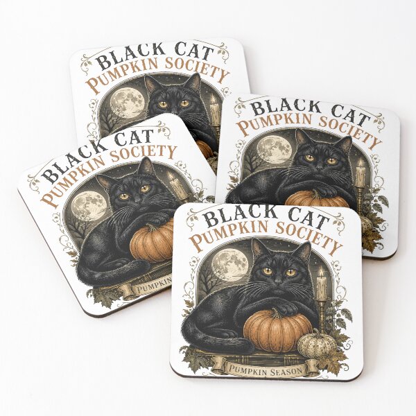Item preview, BLACK CAT PUMPKIN SOCIETY Pumpkin Season Halloween Gothic Engraving designed and sold by OliviaHayesArt.