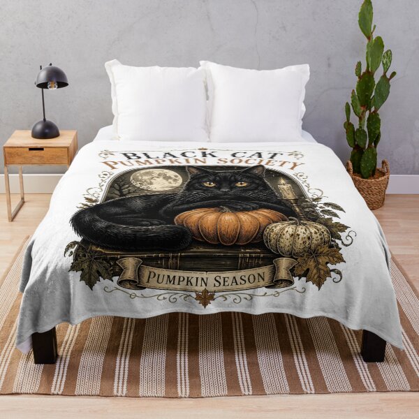 Item preview, BLACK CAT PUMPKIN SOCIETY Pumpkin Season Halloween Gothic Engraving designed and sold by OliviaHayesArt.