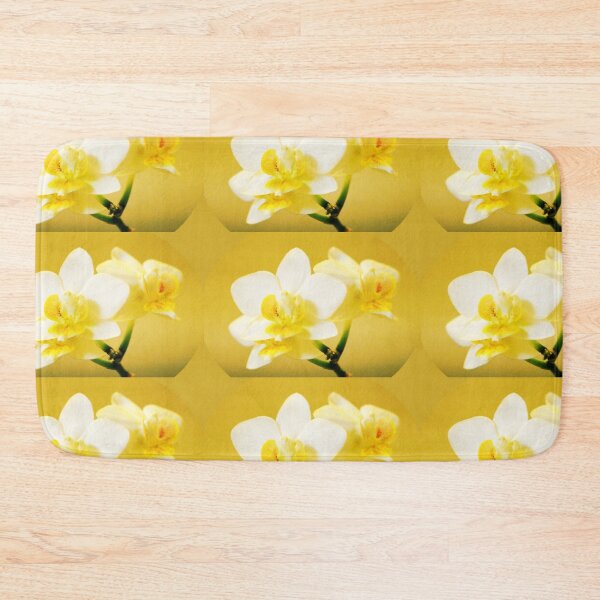 Item preview, Orchid flowers in yellow background designed and sold by naturematters.