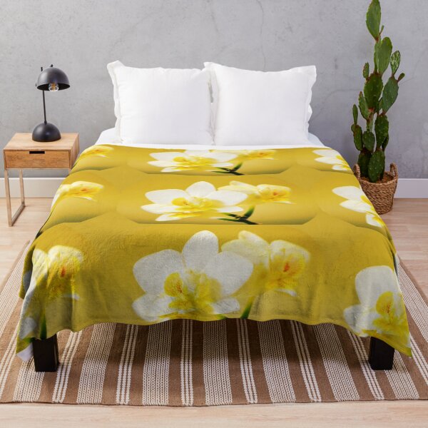 Item preview, Orchid flowers in yellow background designed and sold by naturematters.