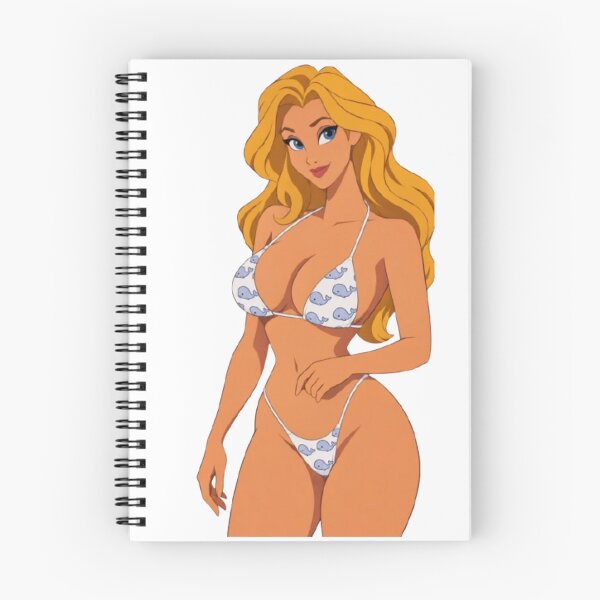 Item preview, Retro Blonde Whale Bikini Pin Up – Vintage Cartoon Beach Girl designed and sold by  Hollow Moon Studios..