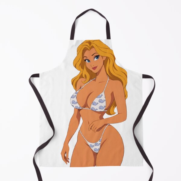 Item preview, Retro Blonde Whale Bikini Pin Up – Vintage Cartoon Beach Girl designed and sold by Hollow Moon Studios..