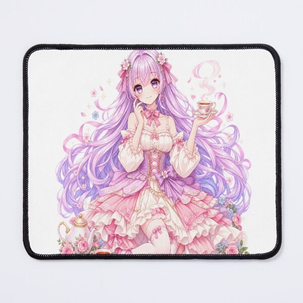Item preview, The Lavender Tea Princess – Enchanted Tea Party Japanese Art style designed and sold by Kubbykat.