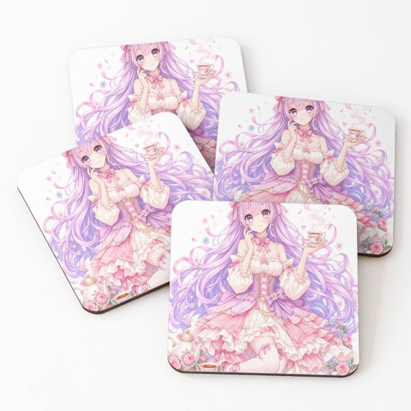 Item preview, The Lavender Tea Princess – Enchanted Tea Party Japanese Art style designed and sold by Kubbykat.