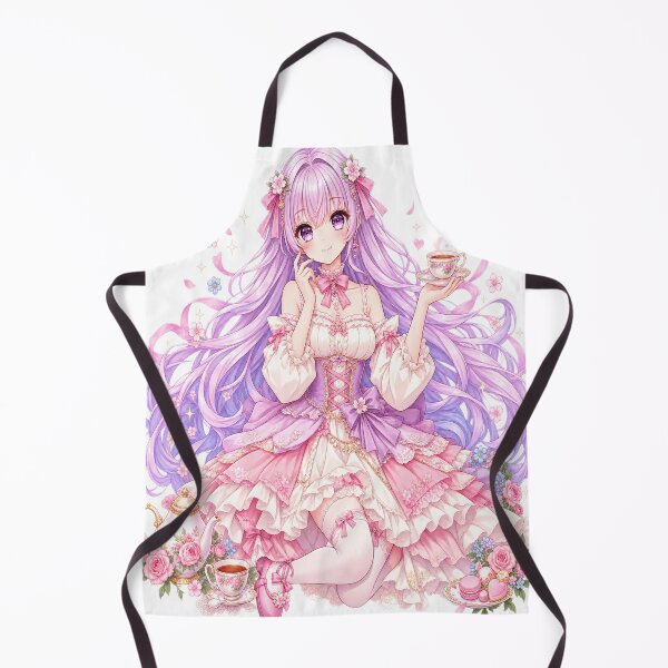 Item preview, The Lavender Tea Princess – Enchanted Tea Party Japanese Art style designed and sold by Kubbykat.