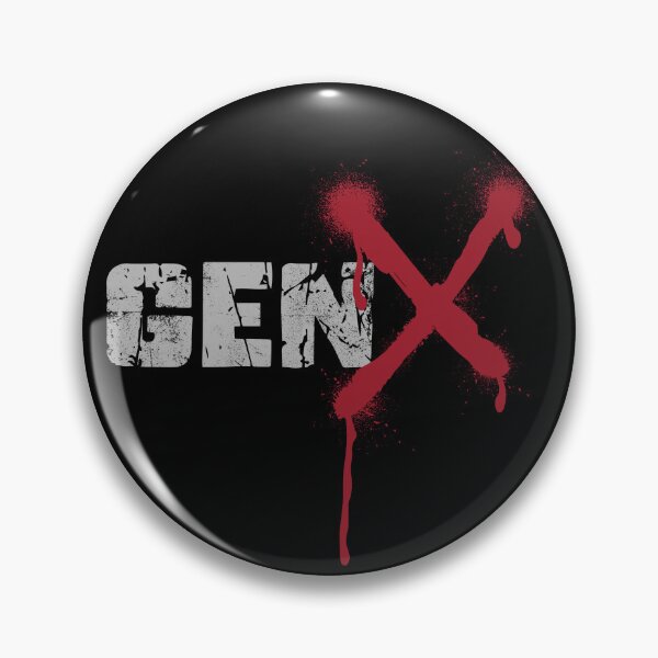 Item preview, GEN X Distressed Grunge Red Graffiti X Street Style designed and sold by HYPNK.