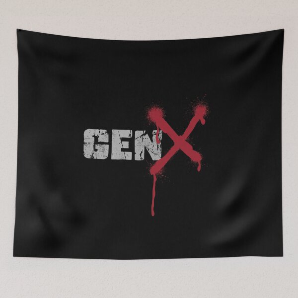 Item preview, GEN X Distressed Grunge Red Graffiti X Street Style designed and sold by HYPNK.