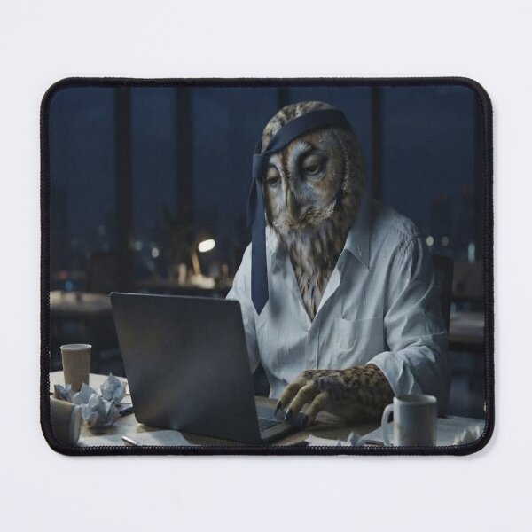 Item preview, Corporate Burnout: 4 AM Shift (The Night Owl) designed and sold by AfresStudio.