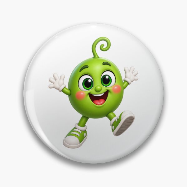 Item preview, Chickpea Character – Healthy Food MascotCute Green Pea Character – Healthy Food Mascot designed and sold by GoldenSparkleShop.