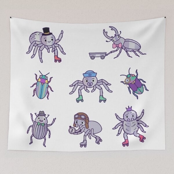 Item preview, Cute Roller Skating Spiders designed and sold by Limuko.