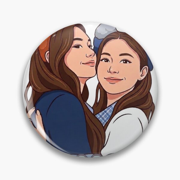 Item preview, Cute LenaMiu Couple Illustration | Thai GL Inspired Romantic Fan Art designed and sold by MiLatibule.