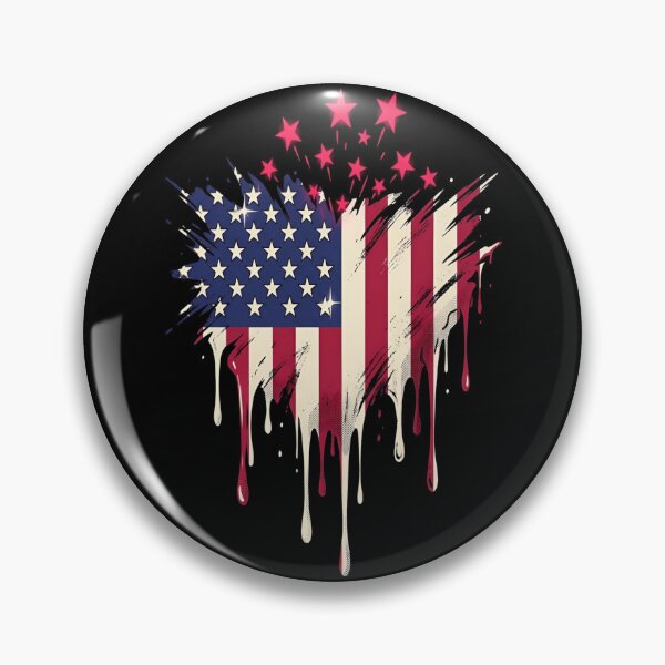 Artikelvorschau, Amerikanische Flaggen-Tropfen – Patriotische Kunst mit abgenutzten Sternen und Streifen entworfen und verkauft von MAJCO-ART.