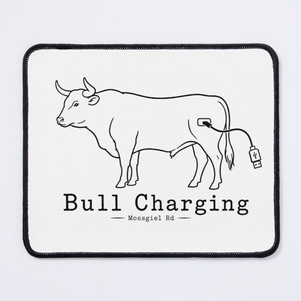 Item preview, Bull Charging – Mossgiel Rd designed and sold by Mossgiel Rd.