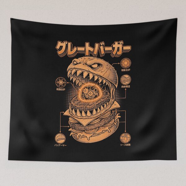 Item preview, Great Burger Monster Anatomy Print designed and sold by NullSpacePrints.