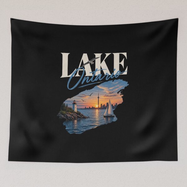 Item preview, Modern Lake Ontario Great Vintage Sunset Graphic Boating Tee designed and sold by MJLdesigns.