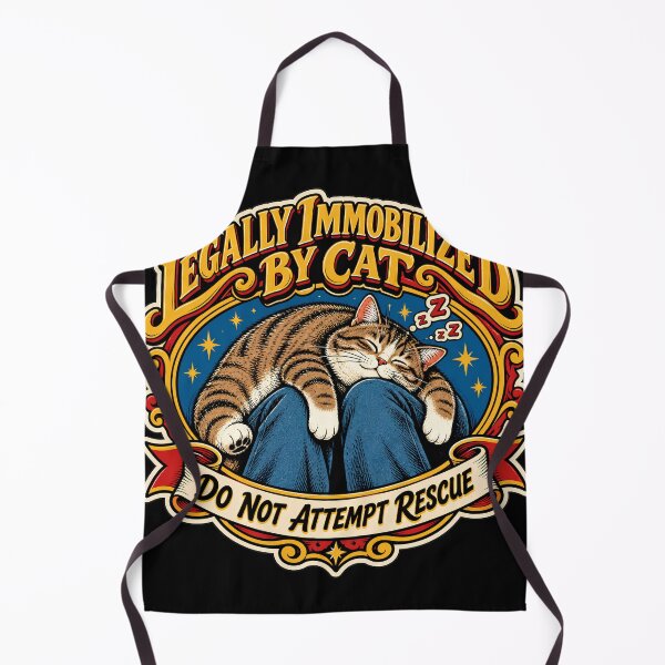Item preview, Legally Immobilized by Cat - Vintage Retro designed and sold by Retro Rascals Co..