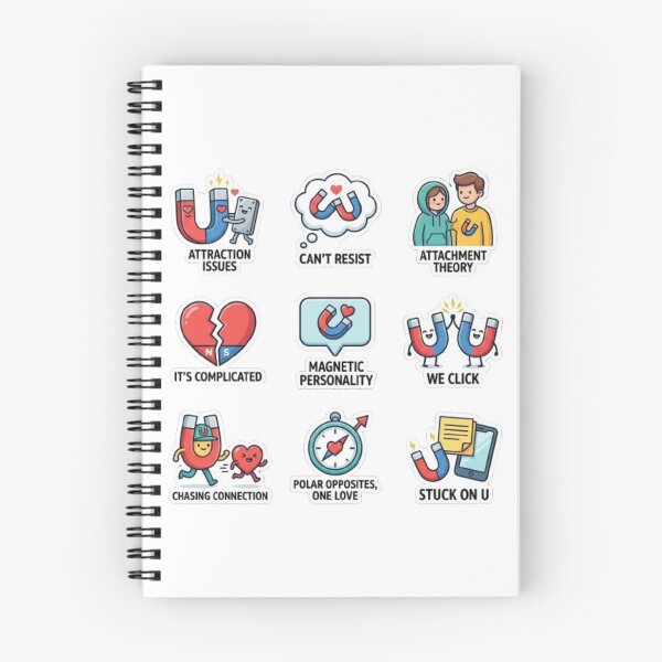 Item preview, Magnetic Love Sticker Sheet – Cute Attraction & Connection designed and sold by ArtSculpt.