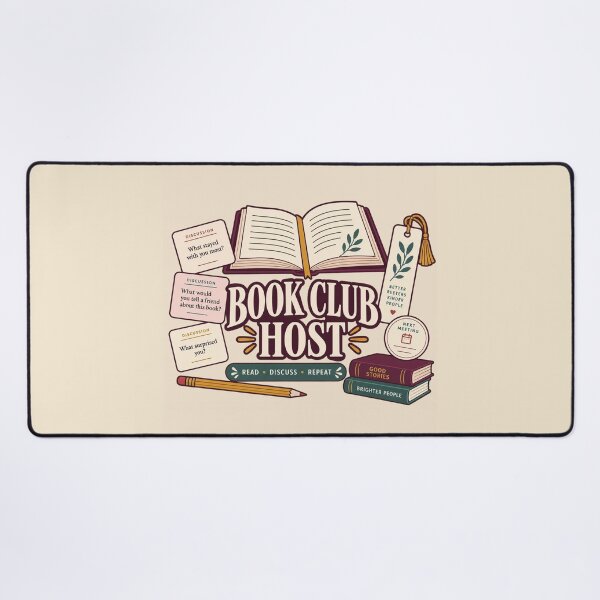Item preview, Book Club Host Gift – Read Discuss Repeat Book Lover Tote Design designed and sold by astersgraphics.