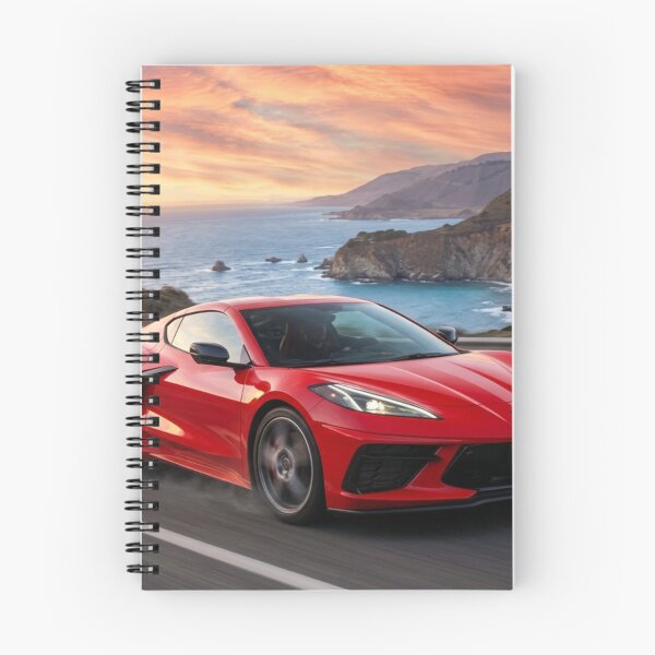 Item preview, Red Chevrolet Corvette C8 Mid-Engine Sports Car - Coastal Highway Drive designed and sold by AkilaCreations .