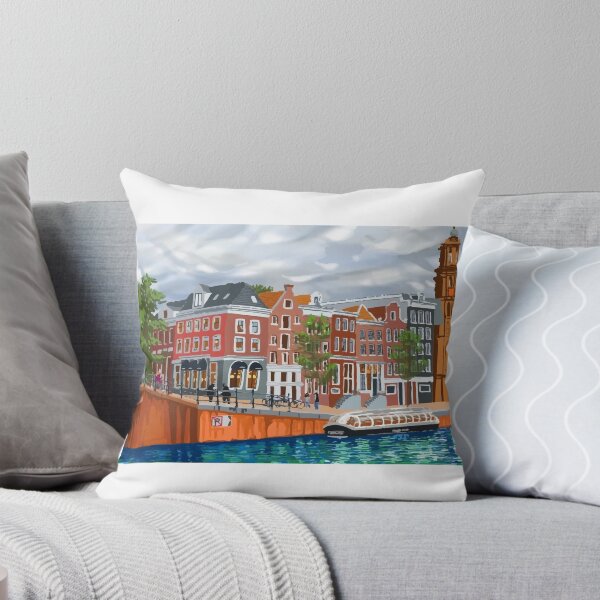 Item preview, Amsterdam Canal Dutch Houses Illustration designed and sold by empiric-designs.