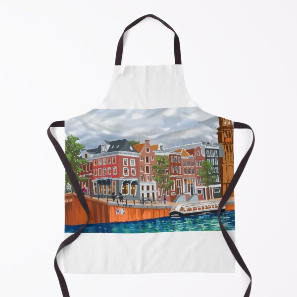 Artikelvorschau, Illustration der Amsterdamer Kanäle und holländischen Häuser entworfen und verkauft von empiric-designs.