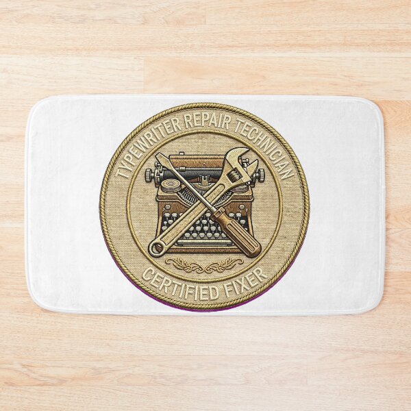 Item preview, Typewriter Repair Technician Certified Fixer Vintage Repair Badge designed and sold by VYBE DARK Studio.